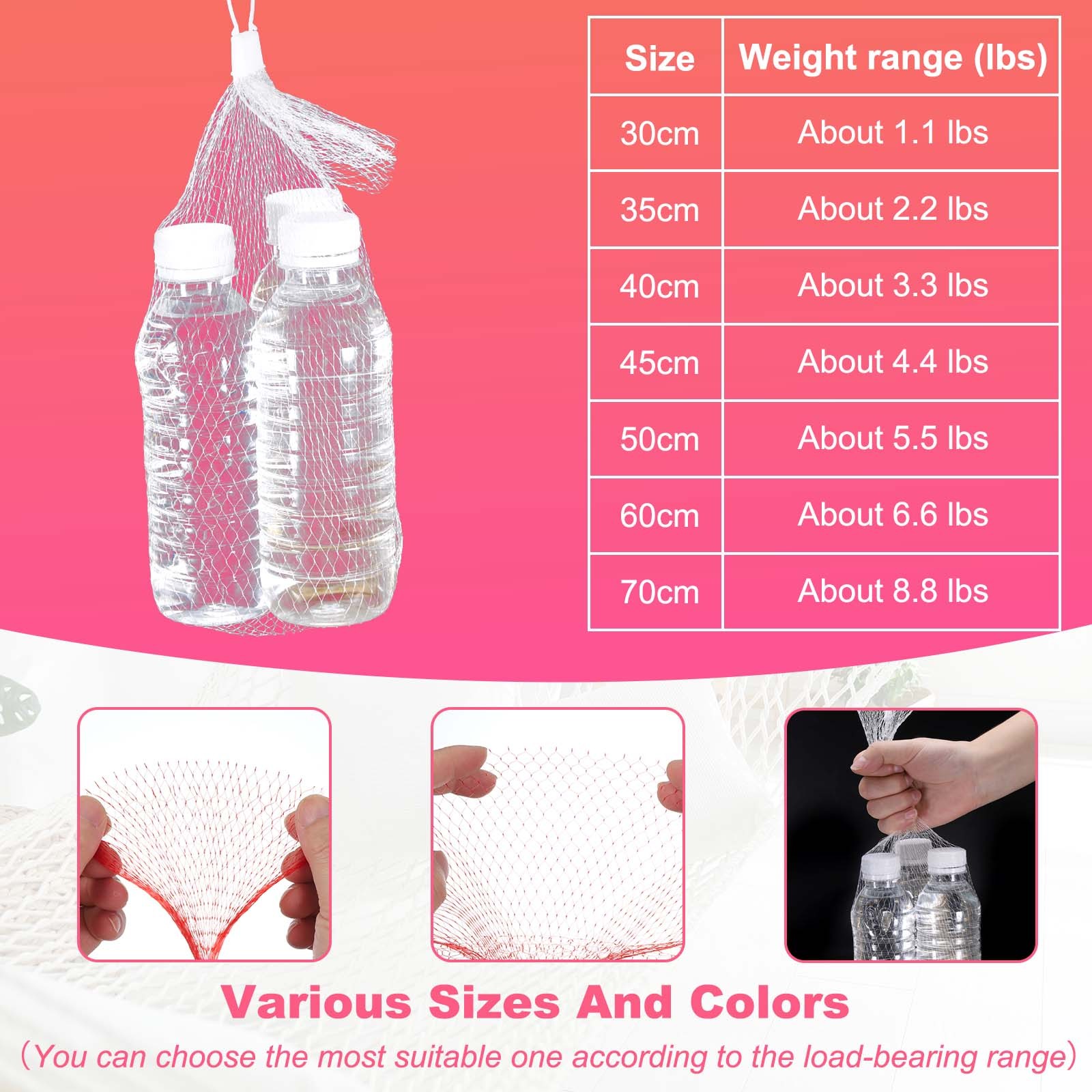 100Pcs Reusable Mesh Produce Bags, 13.8 Inches Hatching Bags, Yellow