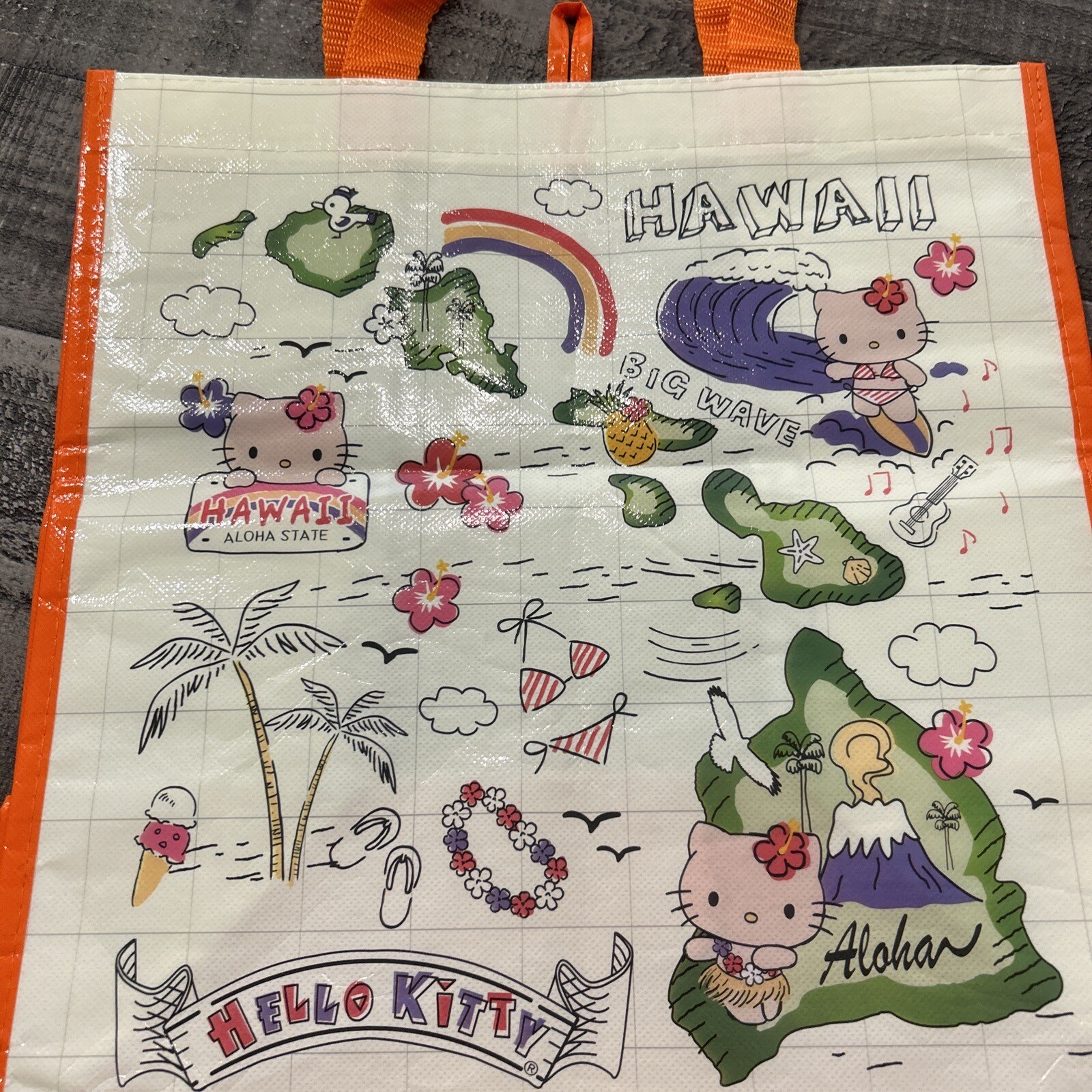 New Hello Kitty Island Chain HAWAII SHOPPING BAG ABC STORES