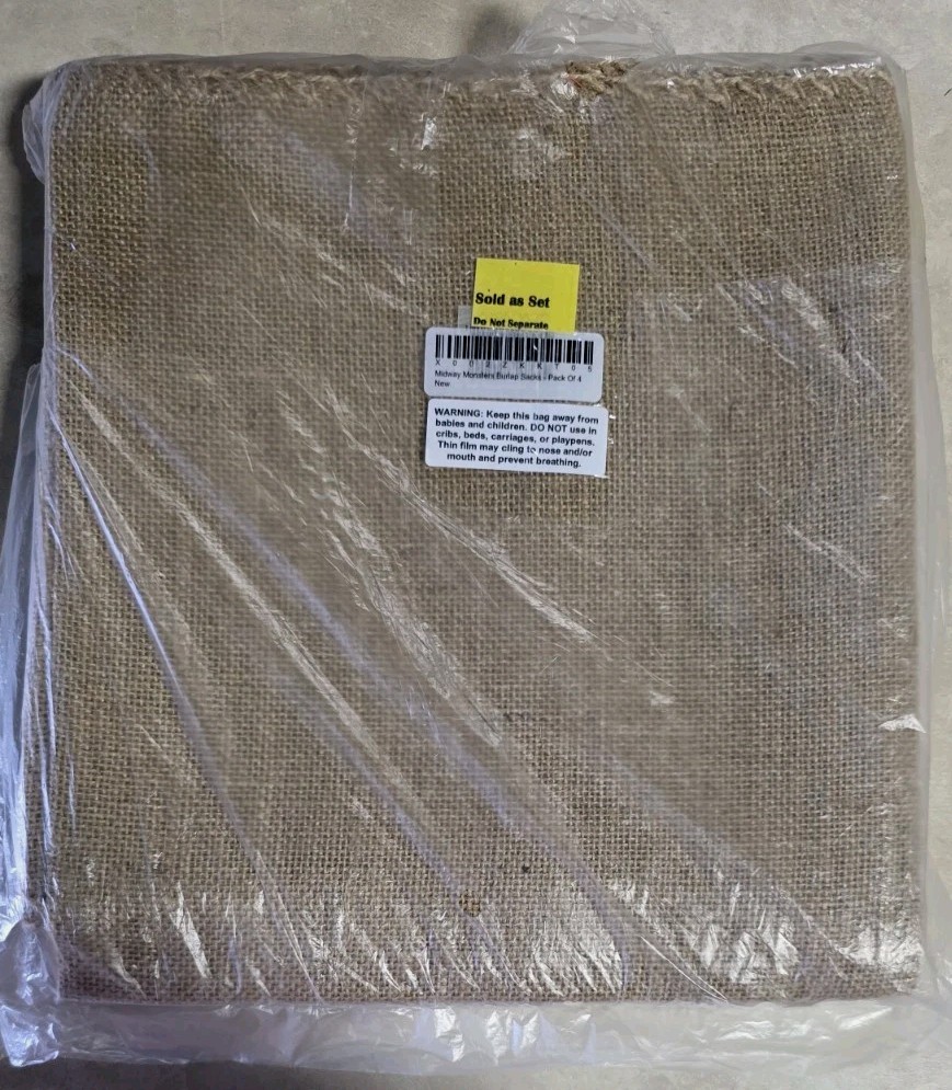 Pack of 4 24″ x 40″ Burlap Bags – Multipurpose Reusable Burlap Sack
