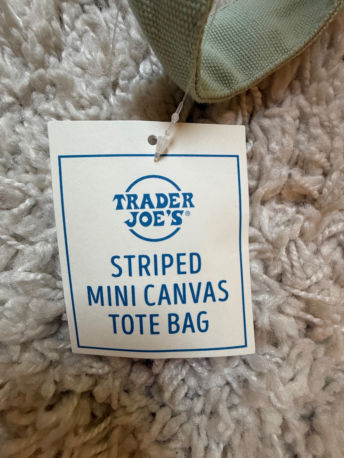 Trader Joe’s Striped Mini Tote Full Set Limited Edition Green, Blue, Tan, Pink