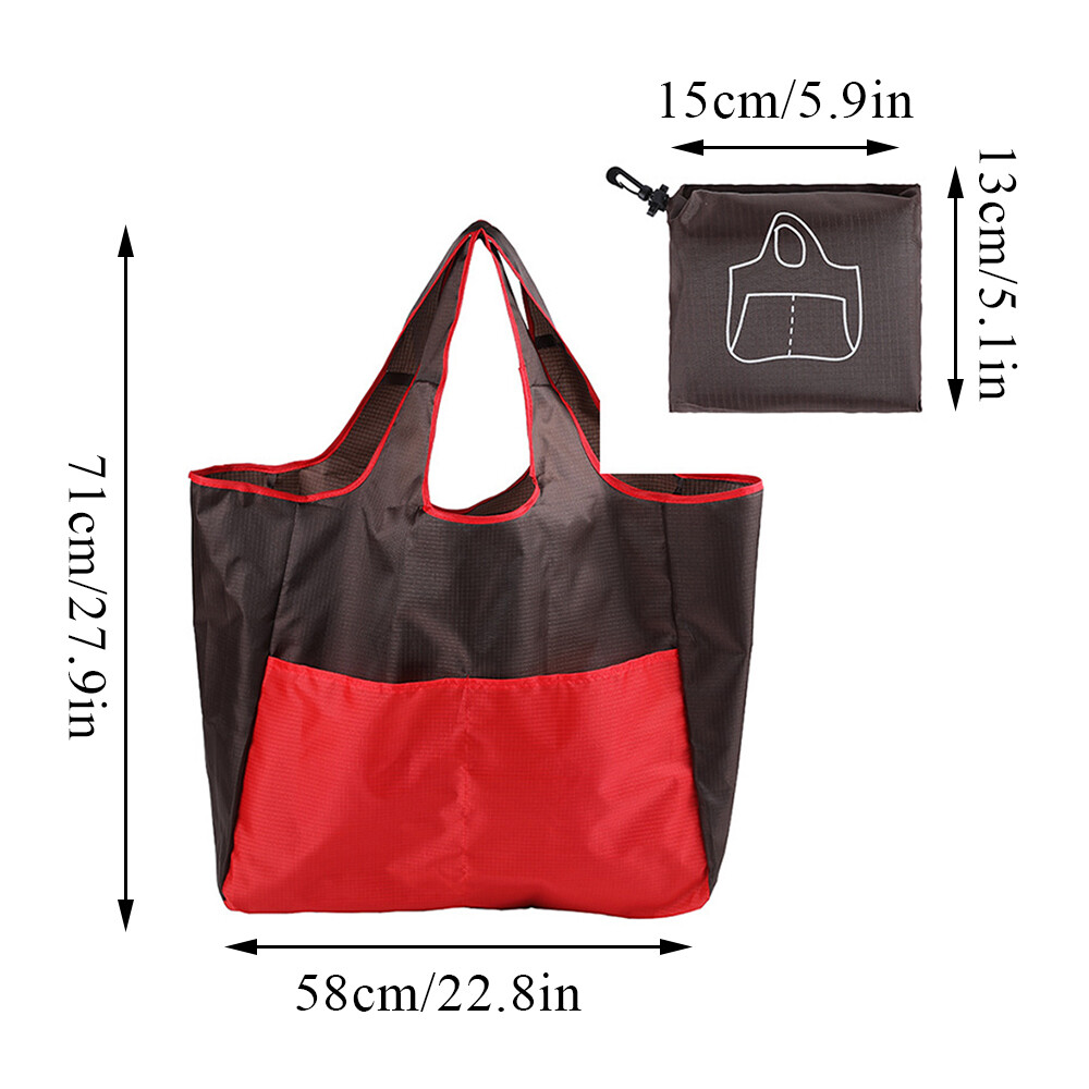 New Big Folding Shopping Bag Large Capacity Portable Reusable Waterproof Grocery