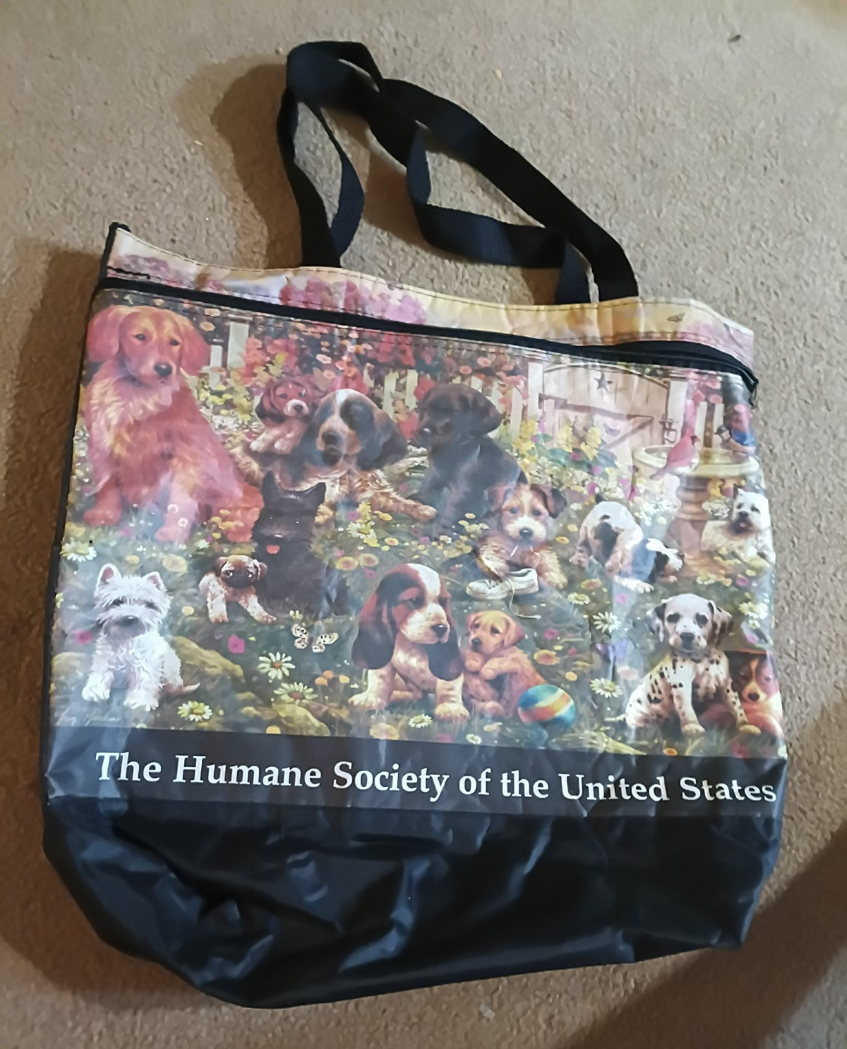 Humane Society of the United States Foldable Animal Print Tote Reusable Bag