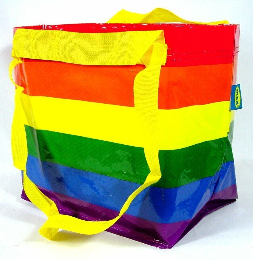 Ikea Storstomma 2x Rainbow Bags SMALL Shopping Storage Gay Pride LGBT LGBTQ