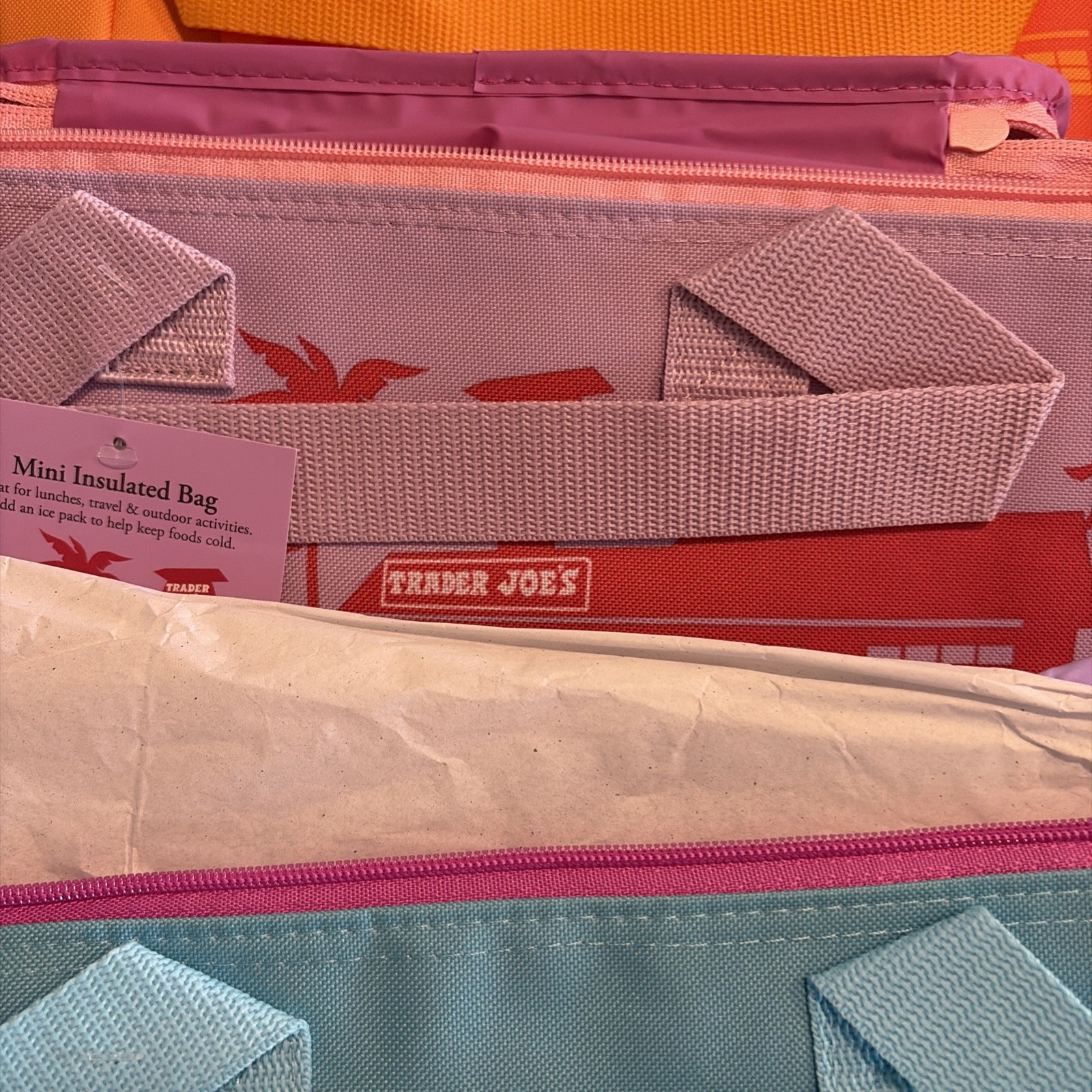 Trader Joe’s Bags Lot of 10 Bags Insulated Minis and Tote Bags