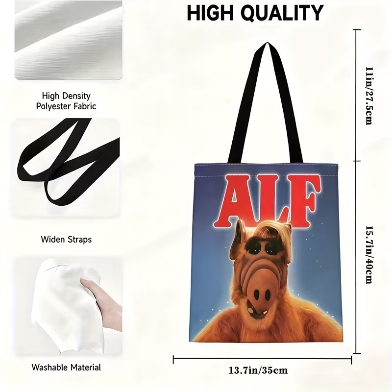 ALF 1980’s Comedy TV Show Reusable Tote Shopping Bag Double Handles Free Post #B