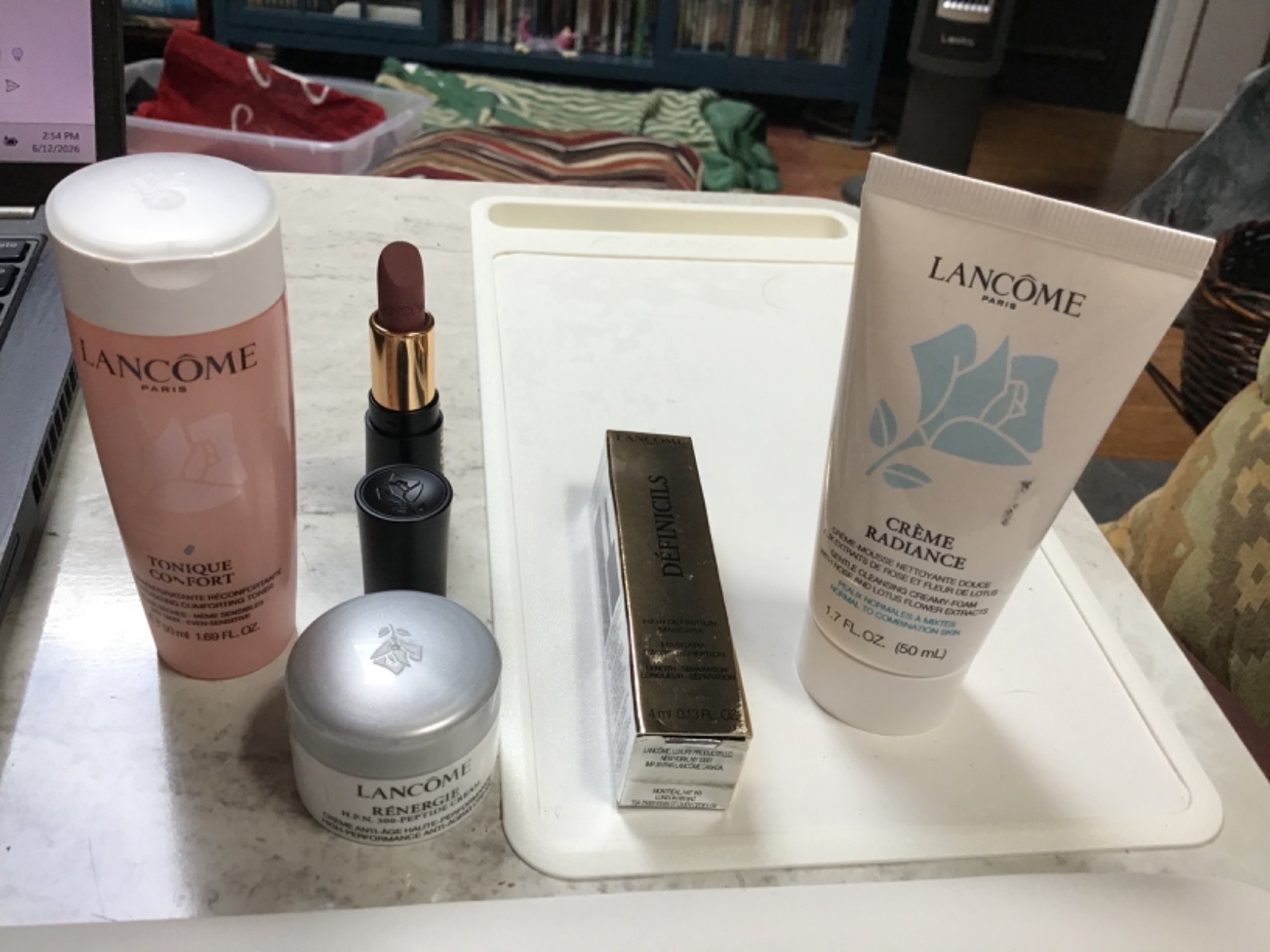 NEW Thank you for being awesome cosmetic makeup bag 5 luxury Lancome products!