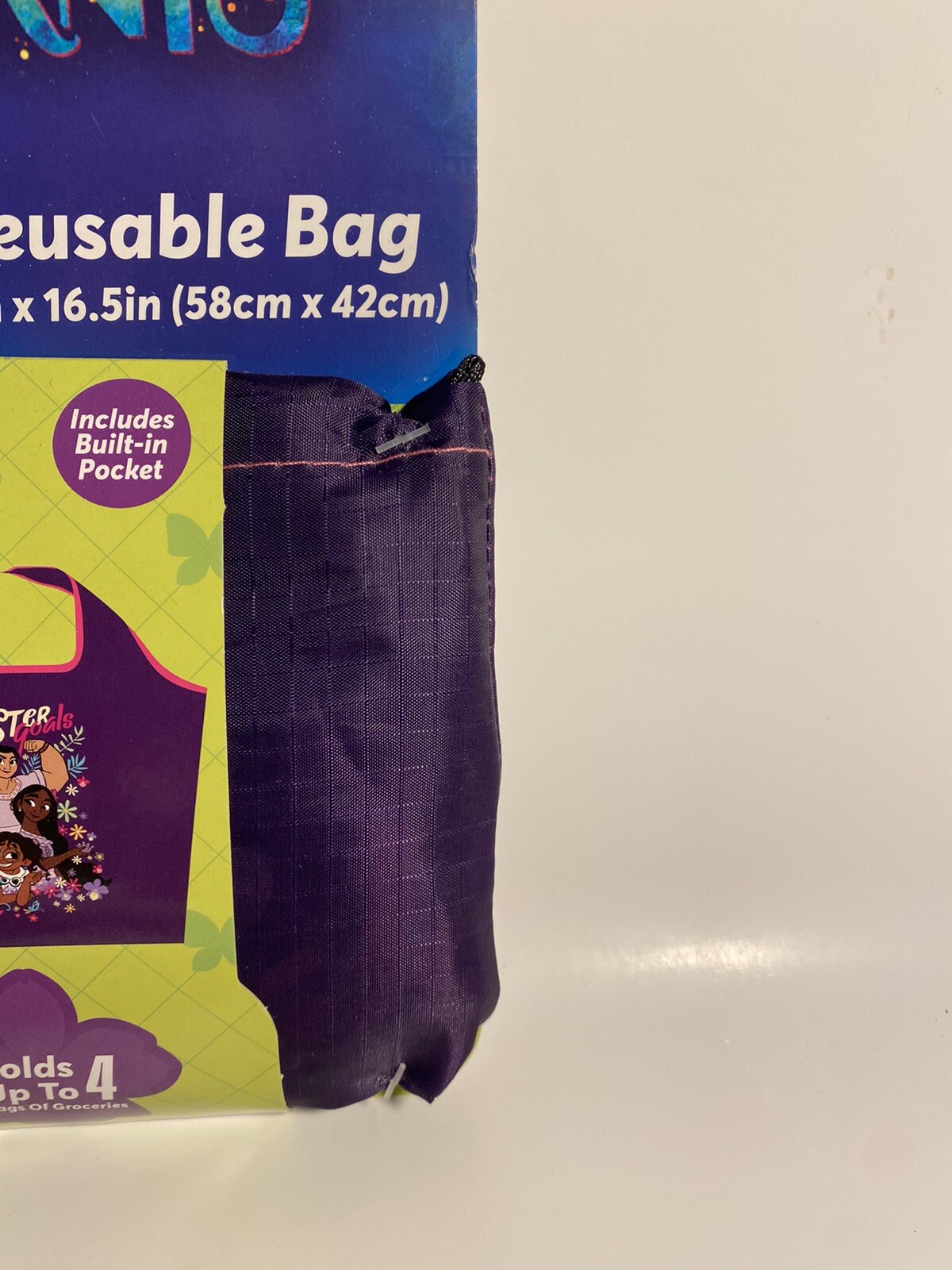 2022 Disney Encanto Sister Goals Reusable Bag Holds 4 Bags Groceries rare