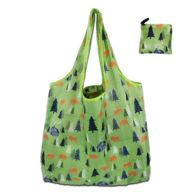 Foldable Shopping Bag Reusable & Convenient Shoulder Bag Handbag for Groceries