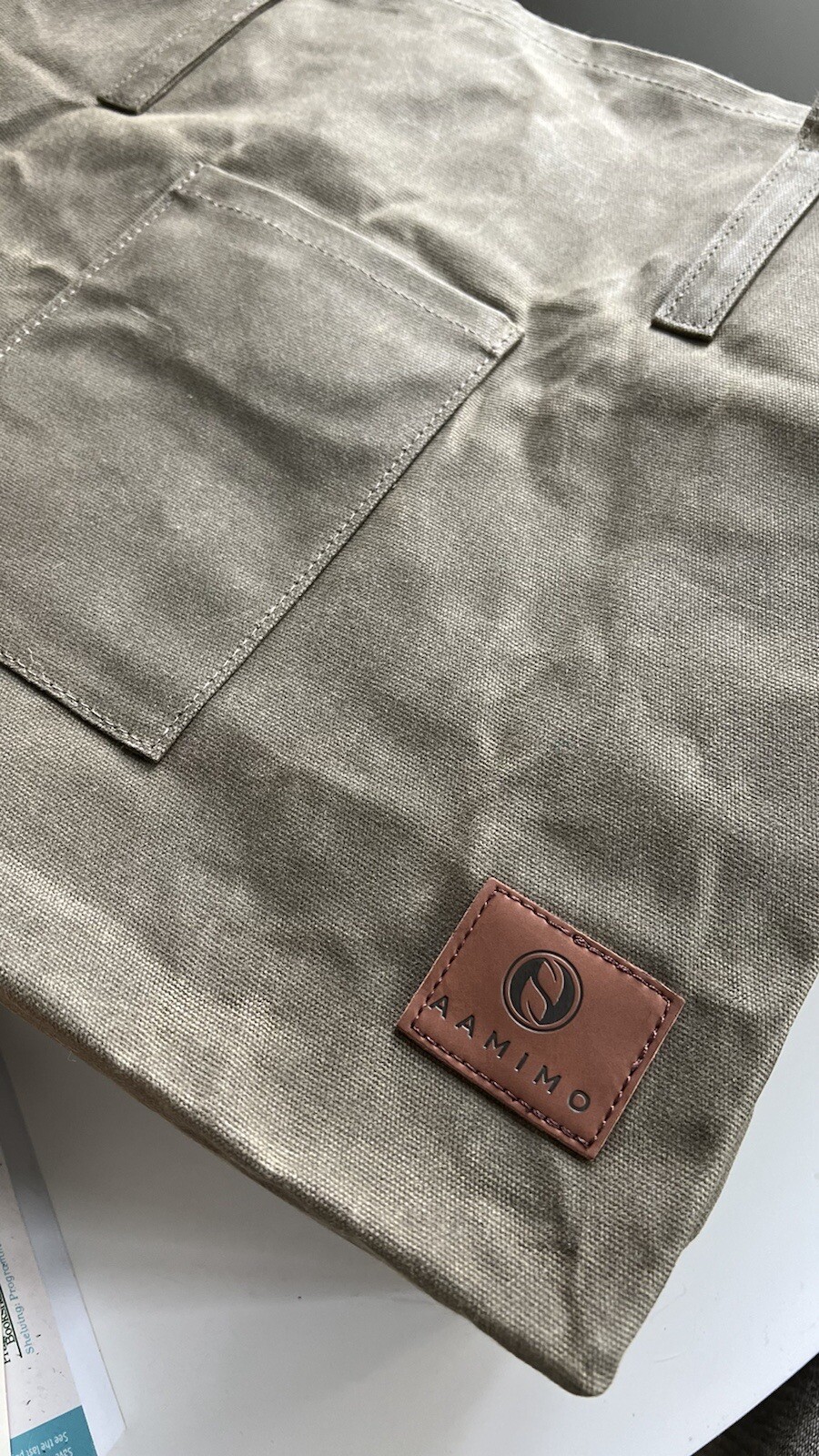 Large Waxed Canvas Tote Bag Market bag Shopping Bag Lightweight Durable Foldable