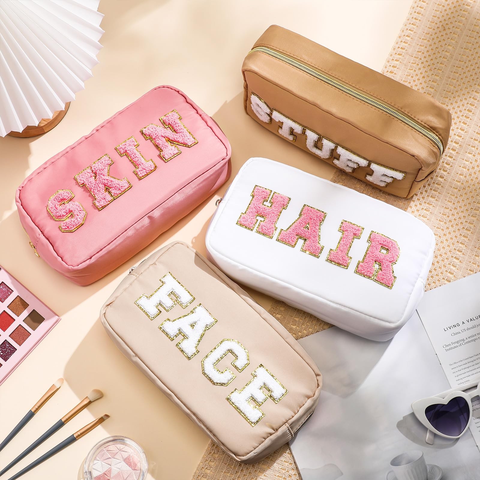 Remerry 4 PCS Nylon Stuff, Face, Light Brown, Beige, Pink, White