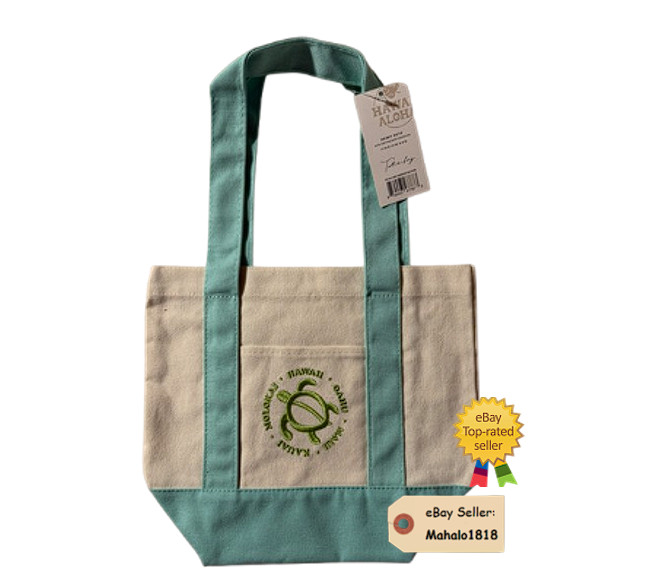 NEW Hawaii Canvas Mini Tote Bag “HONU” Turtle Limited Edition 2026
