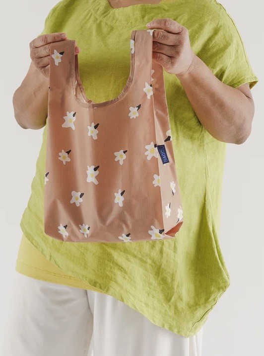 Set Of 2 BAGGU Baby Reusable Bags PAINTED DAISY Totes NWT