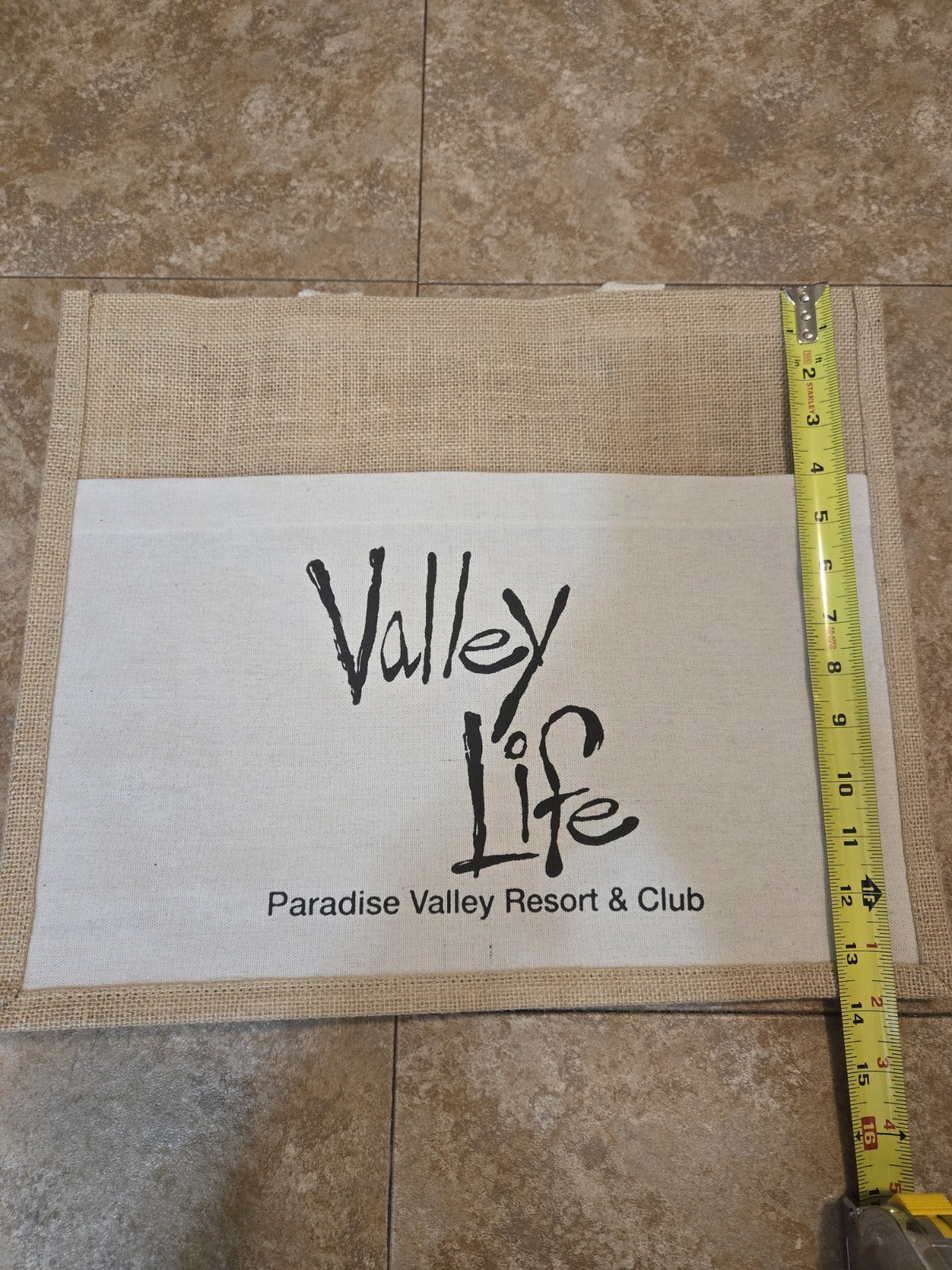 Paradise Valley Resort & Club Canvas Foldable Reusable Shopping Bag 16x13x6 in