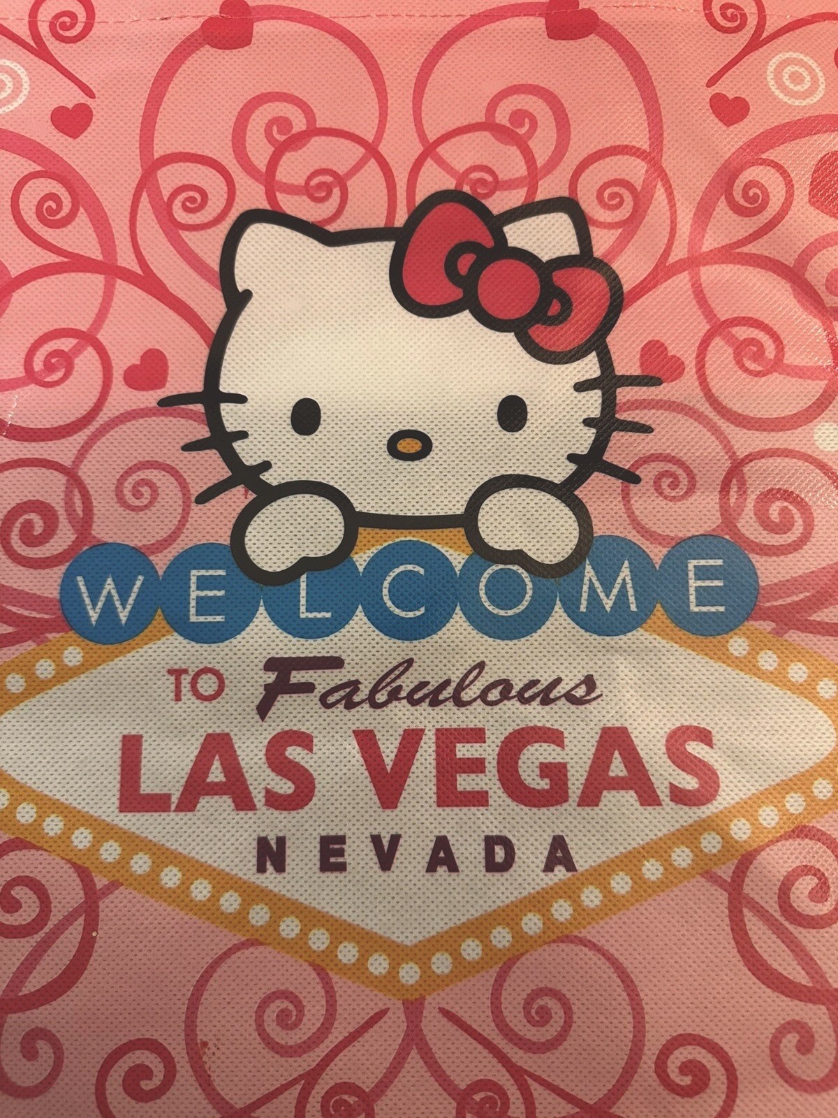 Hello Kitty Las Vegas Reusable Shopping Bag Sanrio Tote Pink NWT