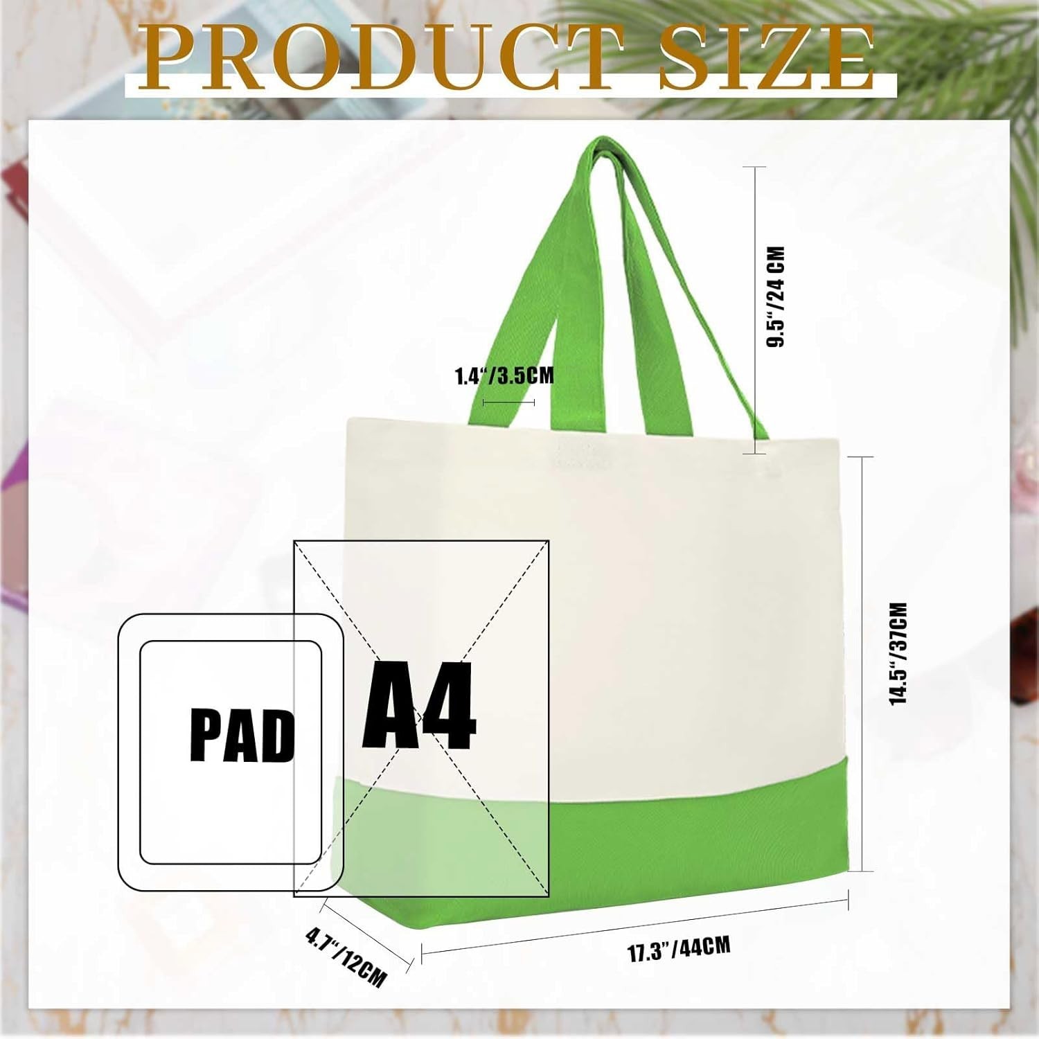 12 Pack Canvas Tote Bags Bulk 18.5 x 15 Inch Reusable Grocery Shopping Bags T…