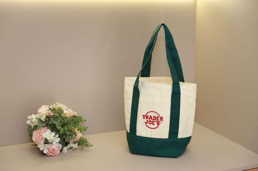 Nine colors Trader Joe’s Mini Pastel Canvas Tote Bag Simple canvas bag Foldable