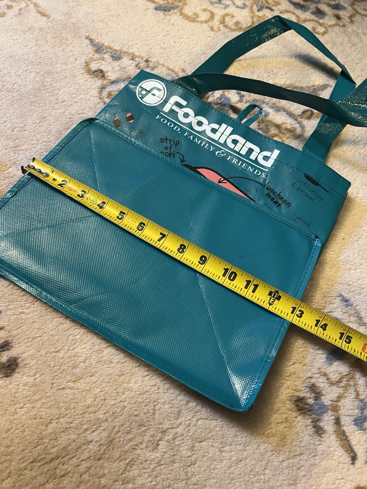 Foodland Hawaii Set Of 3 Reusable Tote Bags ~ Spam Musubi Pho Noodles Pun Poke