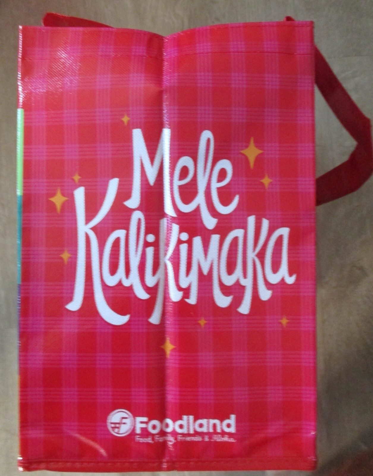 FOODLAND – Hawaii Christmas MELE KALIKIMAKA Reusable Shopping, Gift Tote Bag-NWT