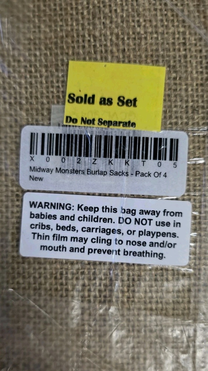 Pack of 4 24″ x 40″ Burlap Bags – Multipurpose Reusable Burlap Sack