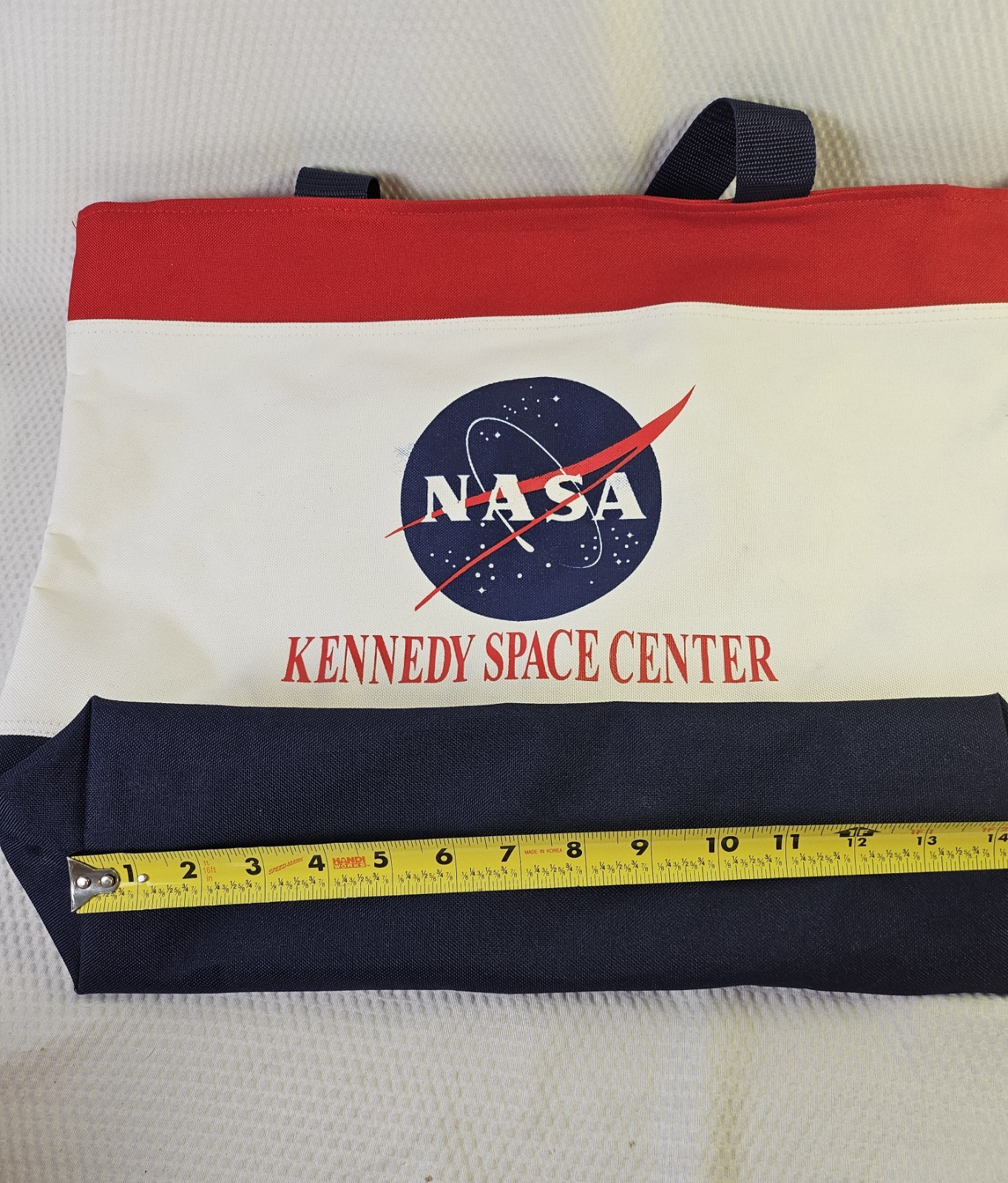 NASA Kennedy Space Center Tote Bag Large Souvenir Shopping Tote Canvas 20x15x5