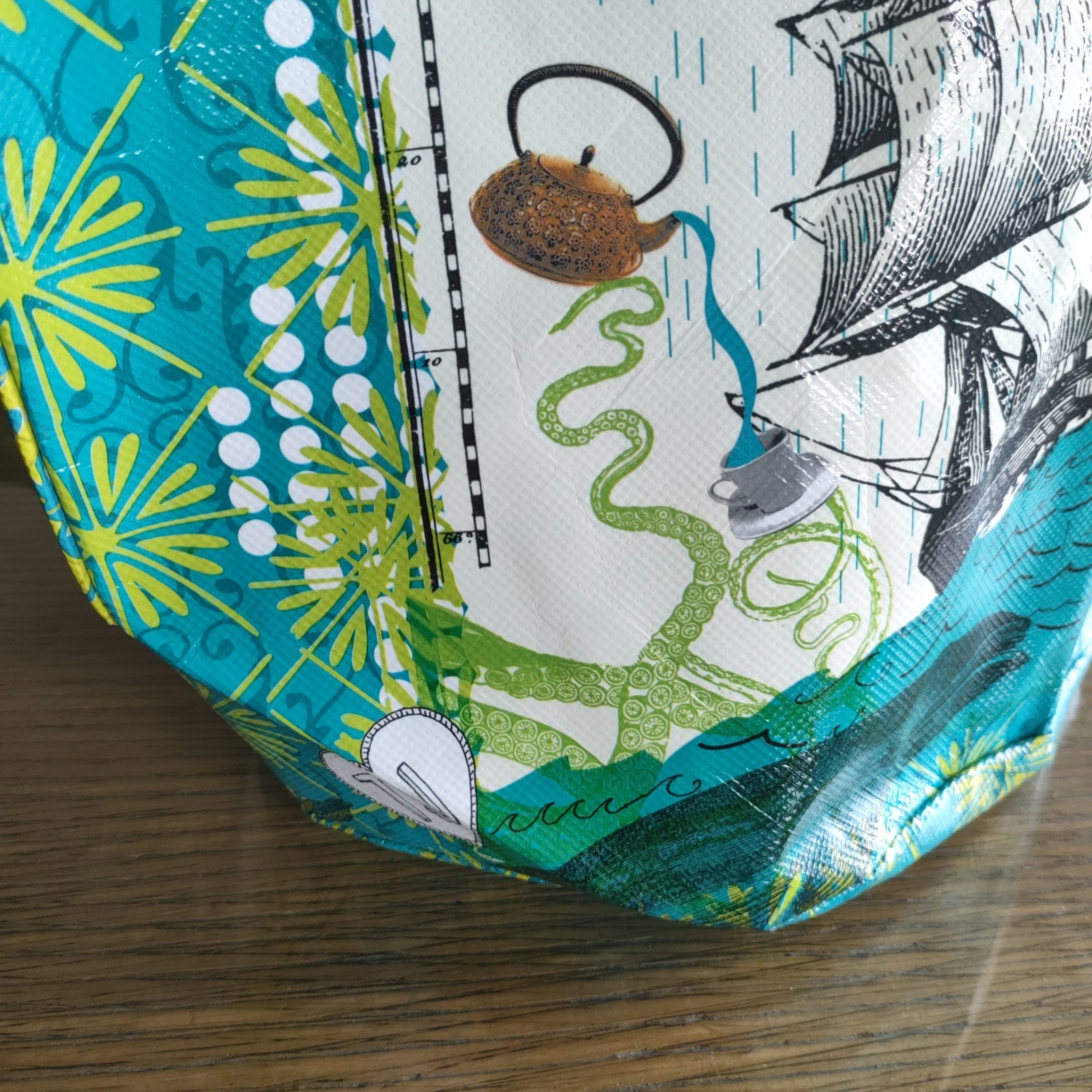 Vintage Trader Joe’s bucket tote Reusable shopping bag Round Bottom ship