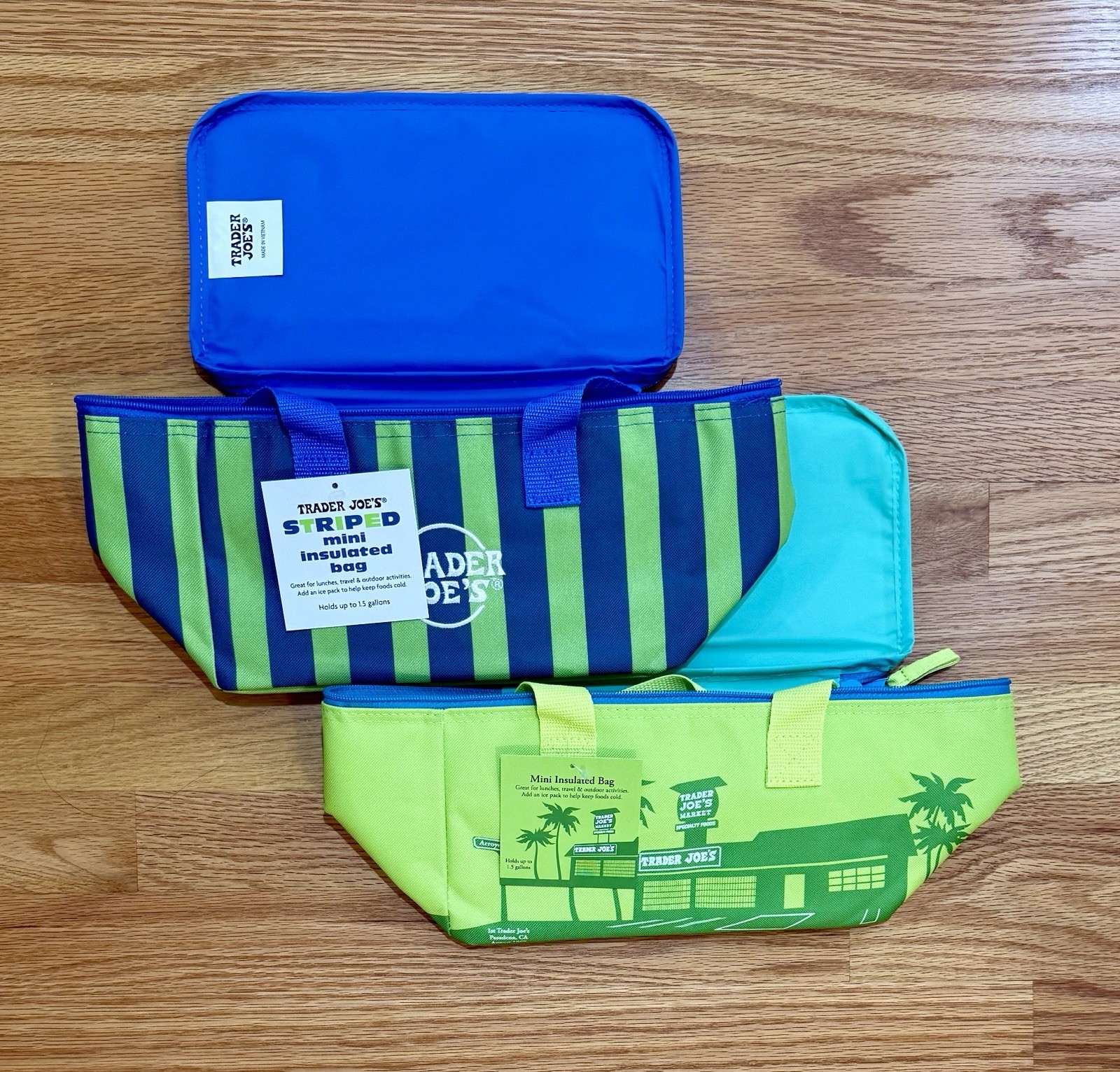 Trader Joe’s NEW Summer Mini Insulated Lunch Tote Bag Set of 2, NWT