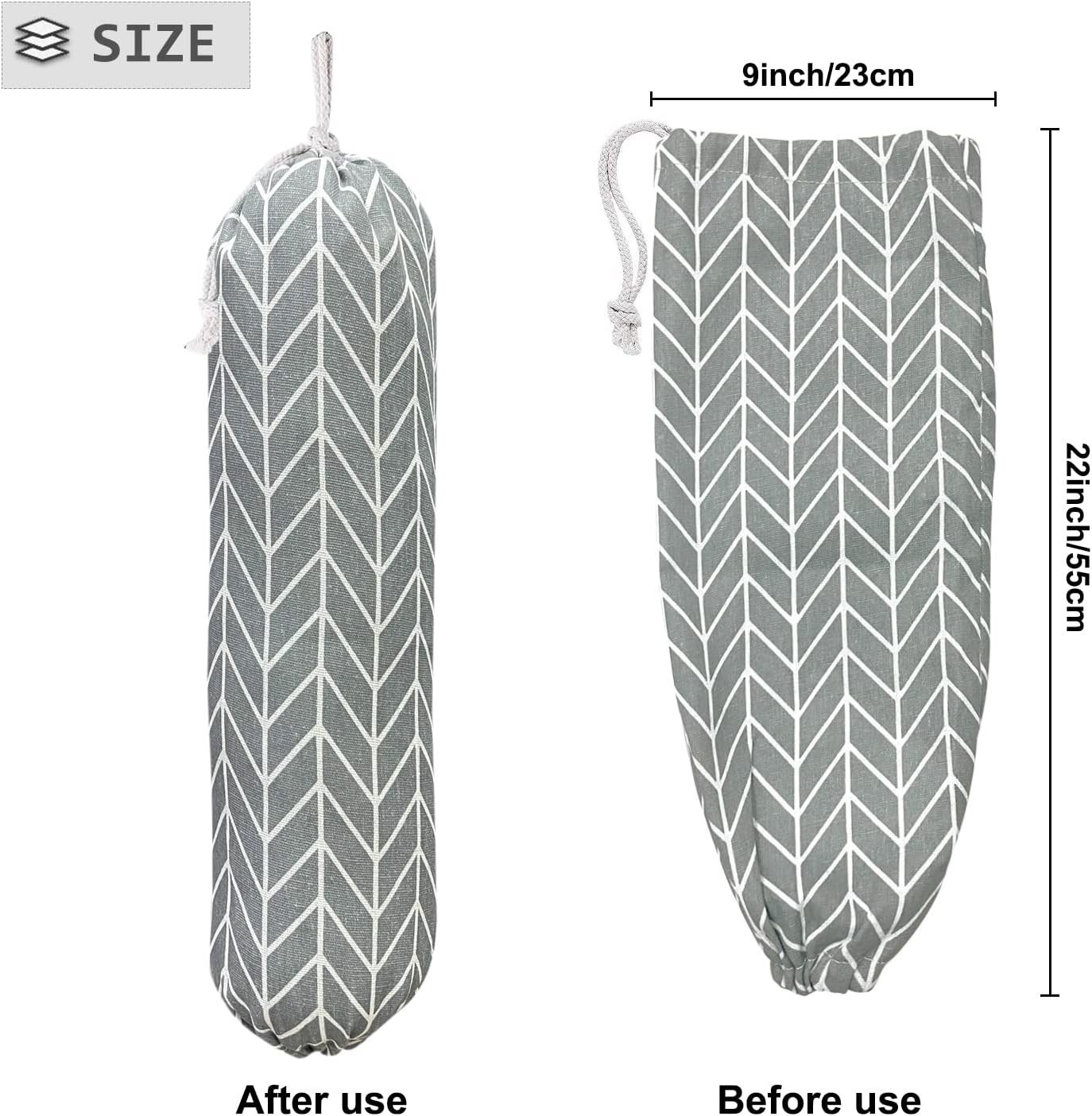 Elegant Wall Mount Grocery Bag Organizer – Large Capacity & Washable Design