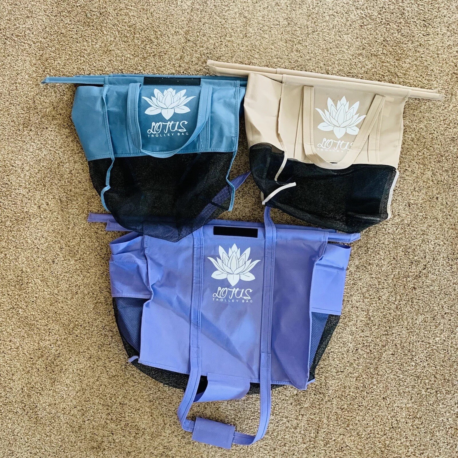 Lotus Trolley Bag Grocery Bags For Shopping Carts Lot 3