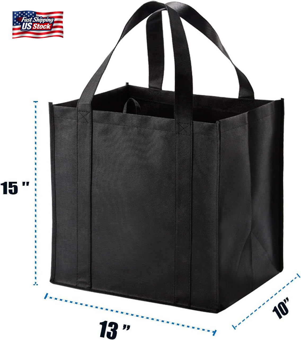 NERUB Set of 10 Reusable Grocery Bags Heavy Duty Shopping Bags Large Grocery Tot