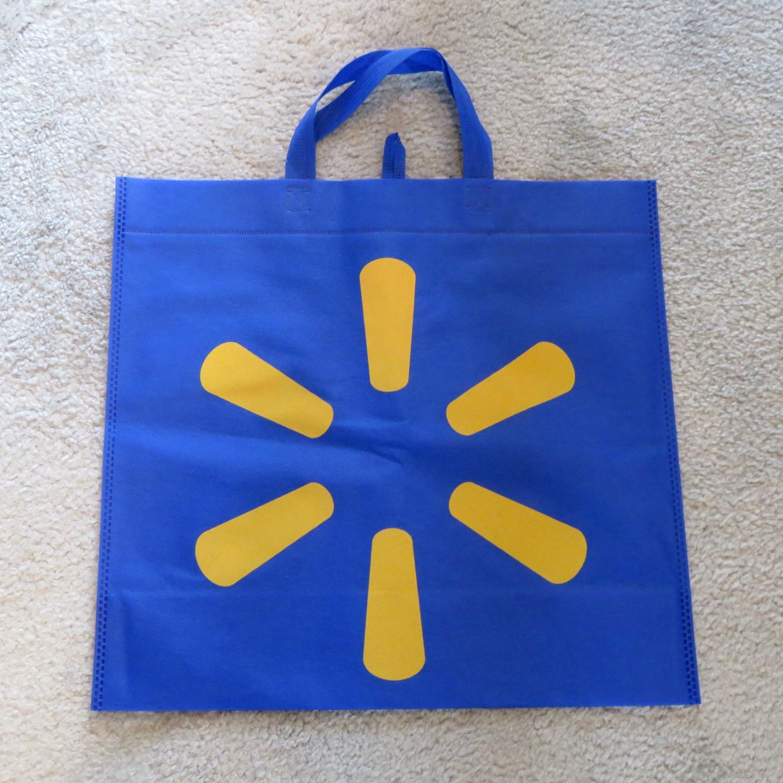 Lot 5 NEW NWOT Walmart Reusable XLarge Tote Bags abt. 18″ L x 17 “T x 7” D