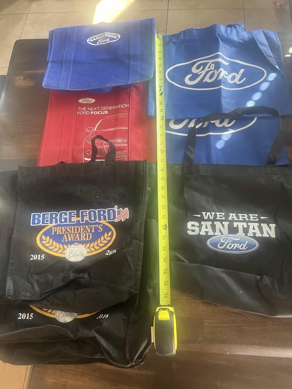 Ford Canvas Shopping Bag Lot Of 7