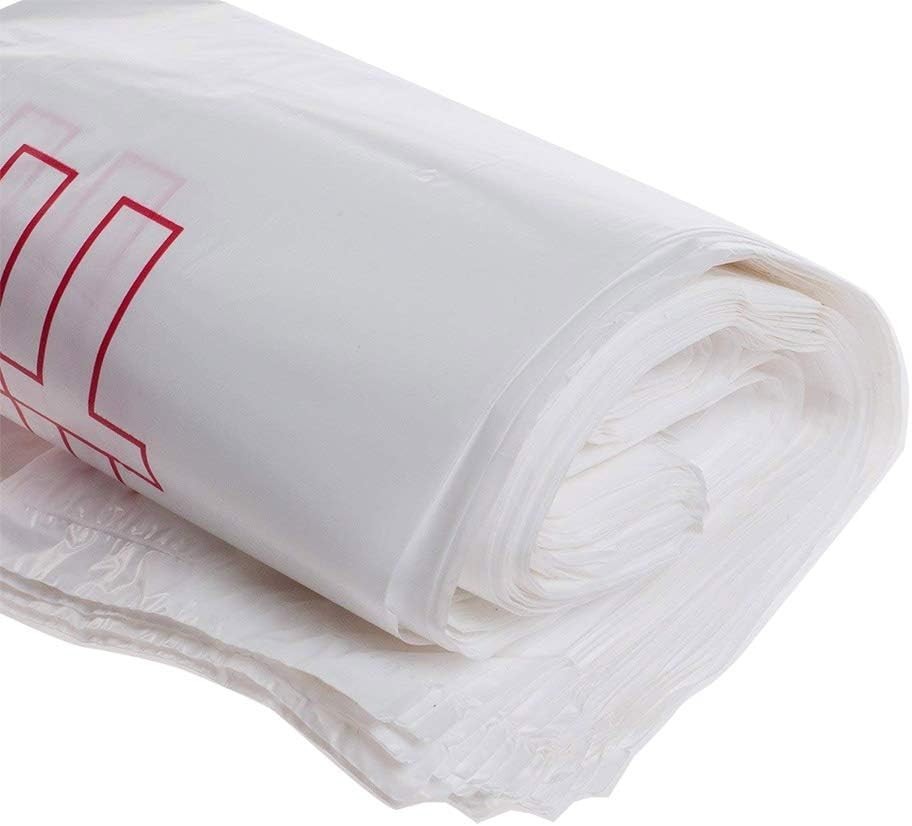 600 Count Thank You Grocery Bags – Durable 15 Mic Reusable & Disposable Style
