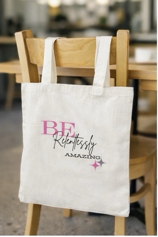 Beige Canvas Reusable Tote Bag Contemporary Solid Plain Design
