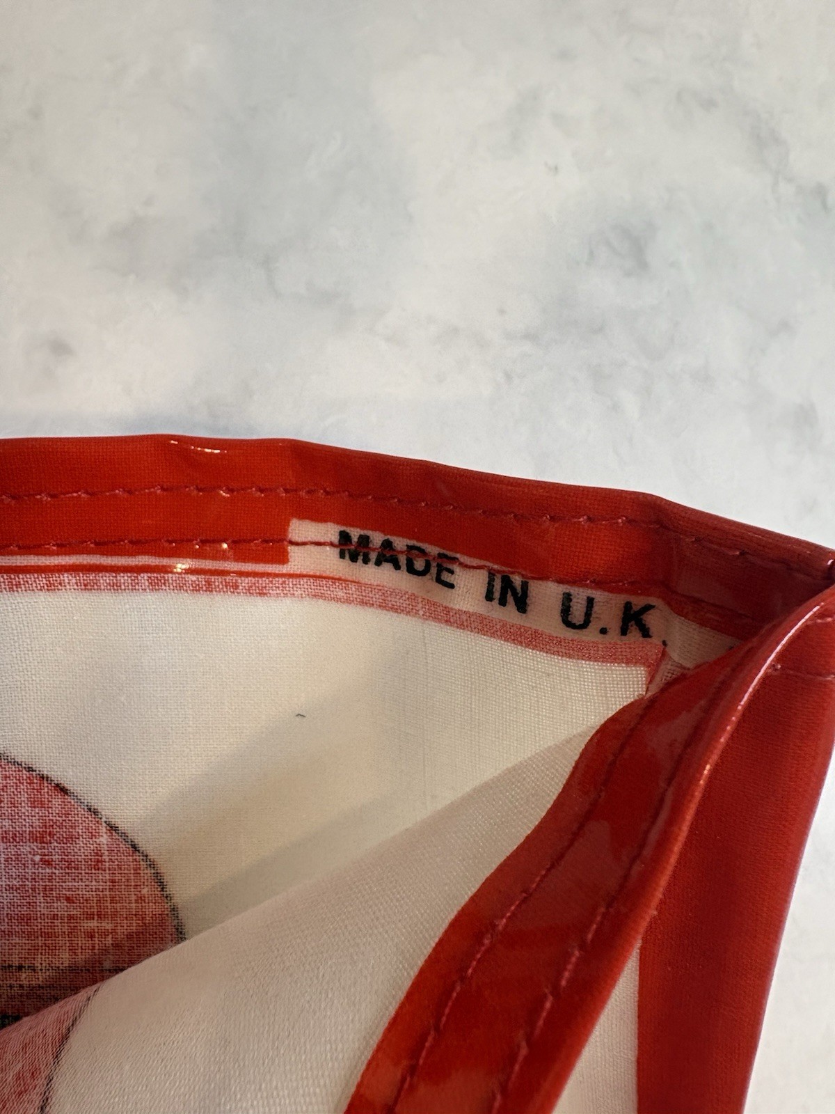 Vintage Harrods PVC Tote Bag Red Double Decker Bus 18.5 x 15 London Made In UK