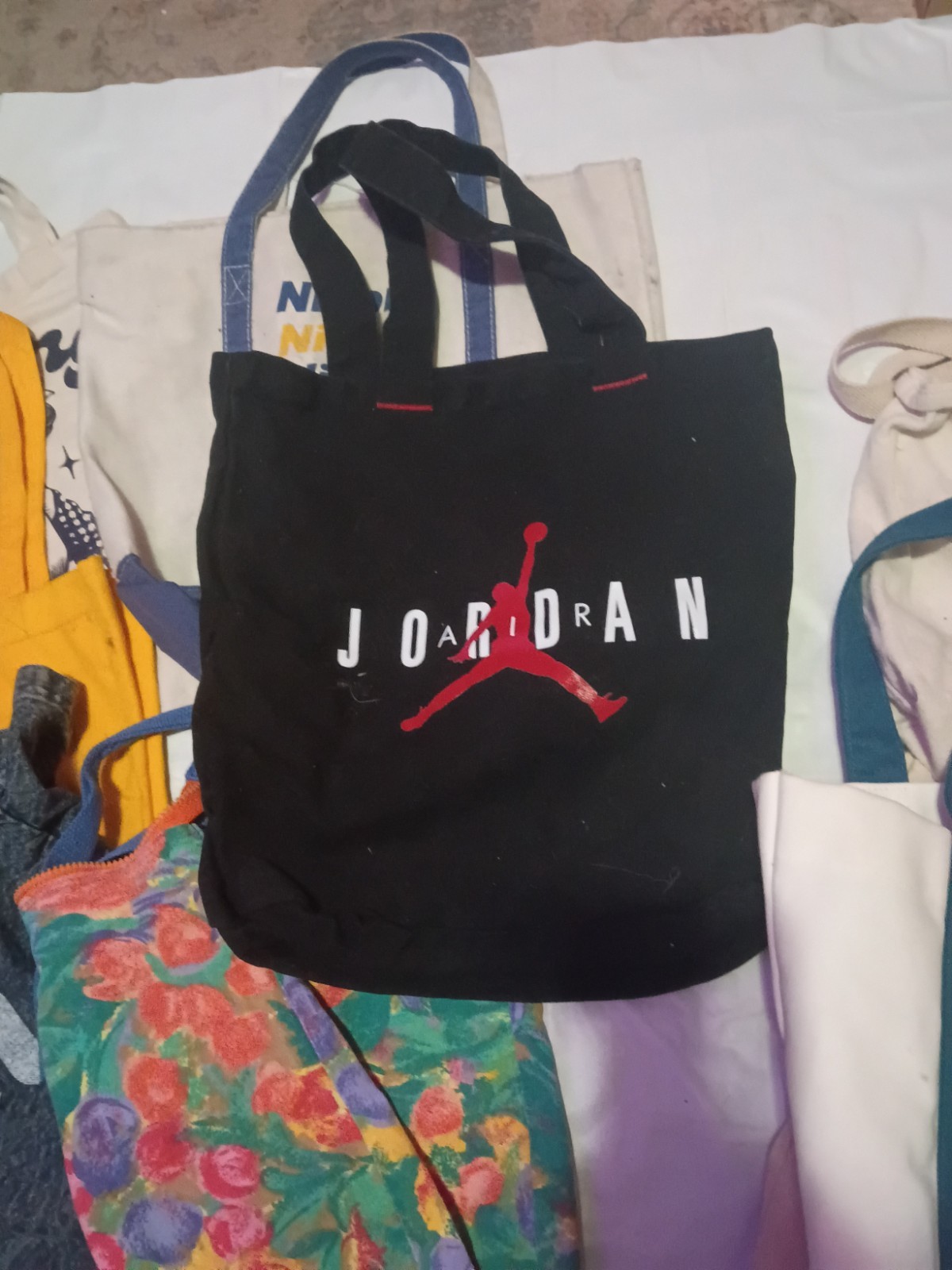 Huge Canvas Bag Tote Bag Shopping Bag Lot Nike Barnes & Noble Trader Joe’s