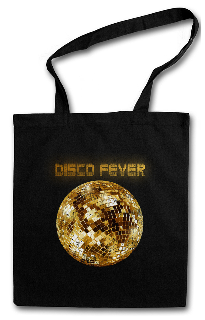 DISCO LIGHT II SHOPPING BAG Retro Oldies Nerd Techno Club Mirror Ball Star
