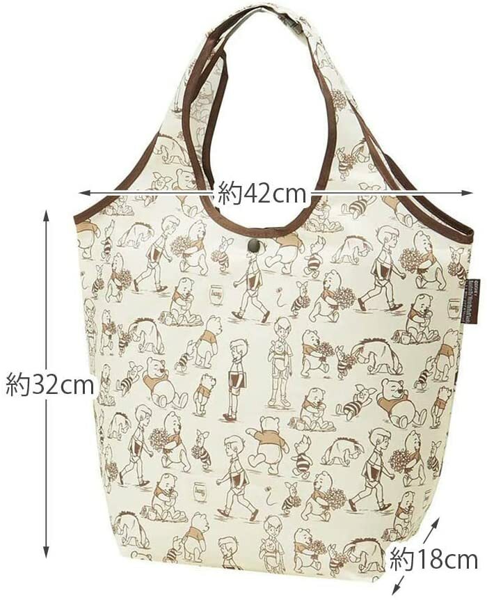 Skater Eco Friendly Tote Foldable Bag 13.5L Disney Winnie the Pooh
