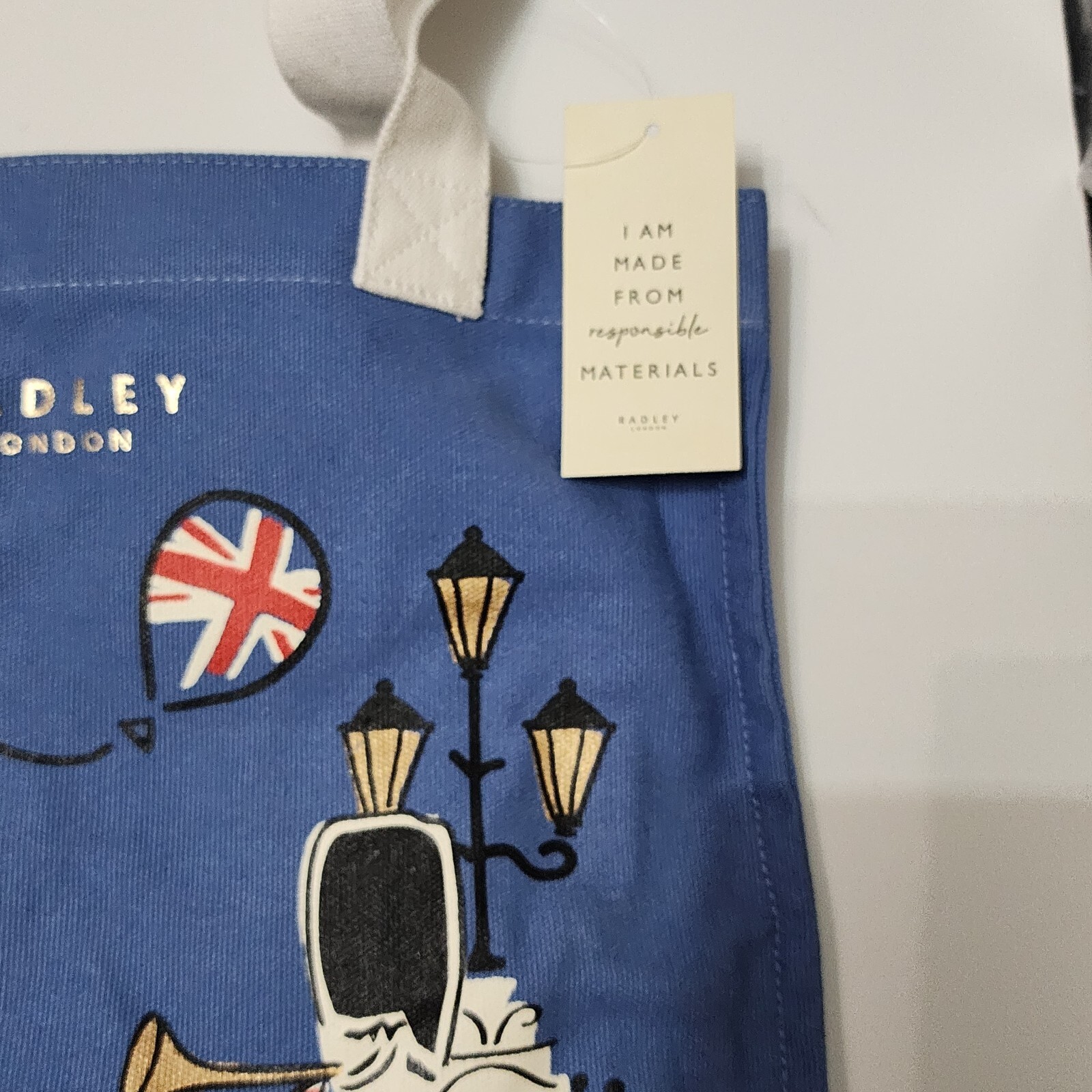 Radley London King Charles III Coronation Blue Bag 2023 Dog Terrier Bunting