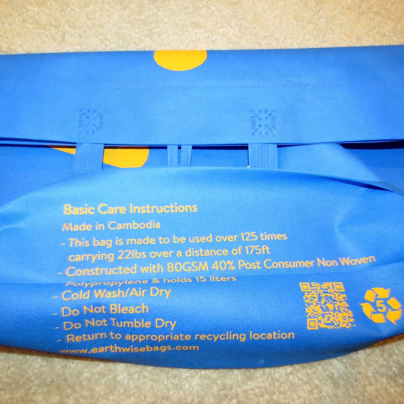 Lot 10 NEW NWT Walmart Reusable XLarge Tote Bags abt. 18″ L x 17 “T x 7” D