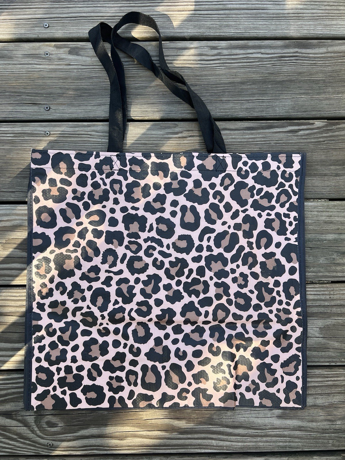 REUSABLE SHOPPING TRAVEL TOTE BAG CHEETAH PRINT ECO FRIENDLY BURLINGTON