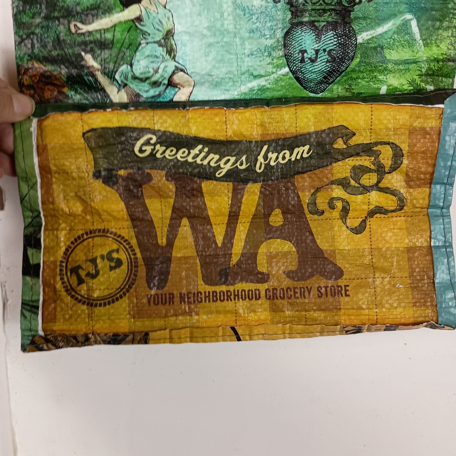 Trader Joes Washington State Reusable Grocery Tote Bag Evergreen State Northwest