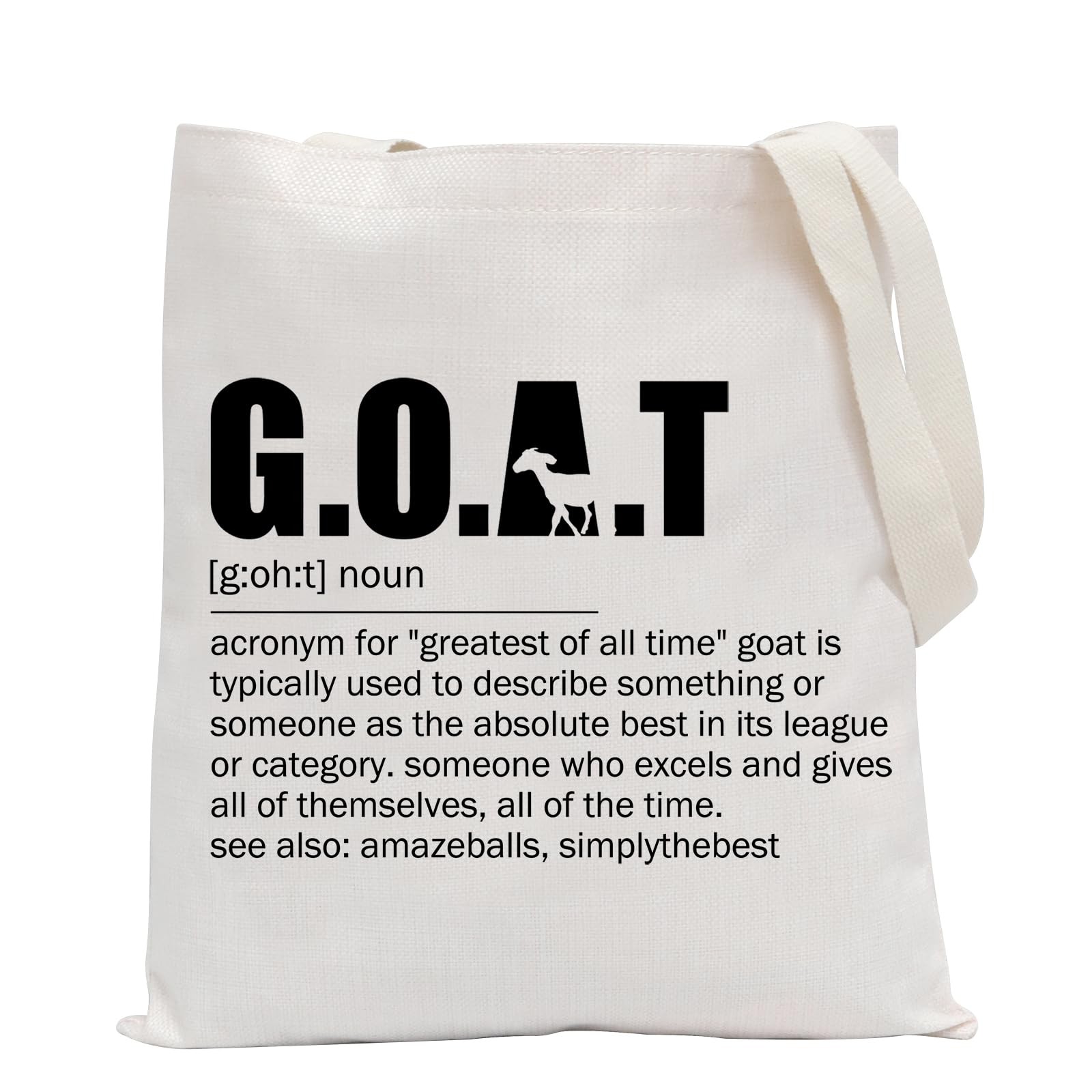 POFULL Special Person Gifts G.O.A.T Greatest Of All Medium, tote Bag