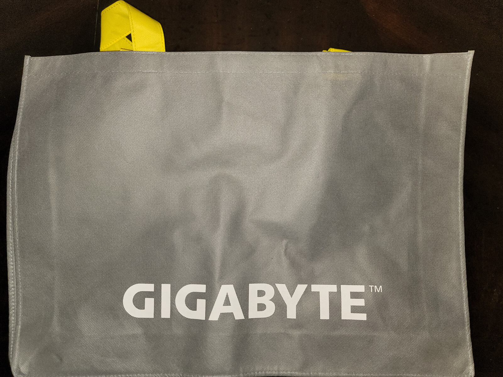 GIGABYTE BLACK/GREY REUSABLE TOTE BAG – NEW, OPEN BOX