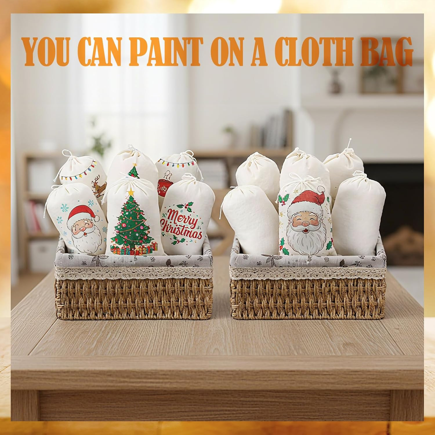800 Reusable Cotton Muslin Bags with Drawstring for Gifts & Favors