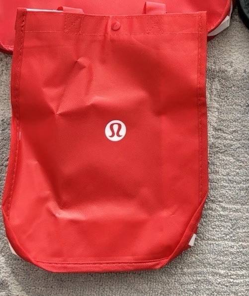 Lululemon Reusable Shopping Bags (2) Large And Small Red New