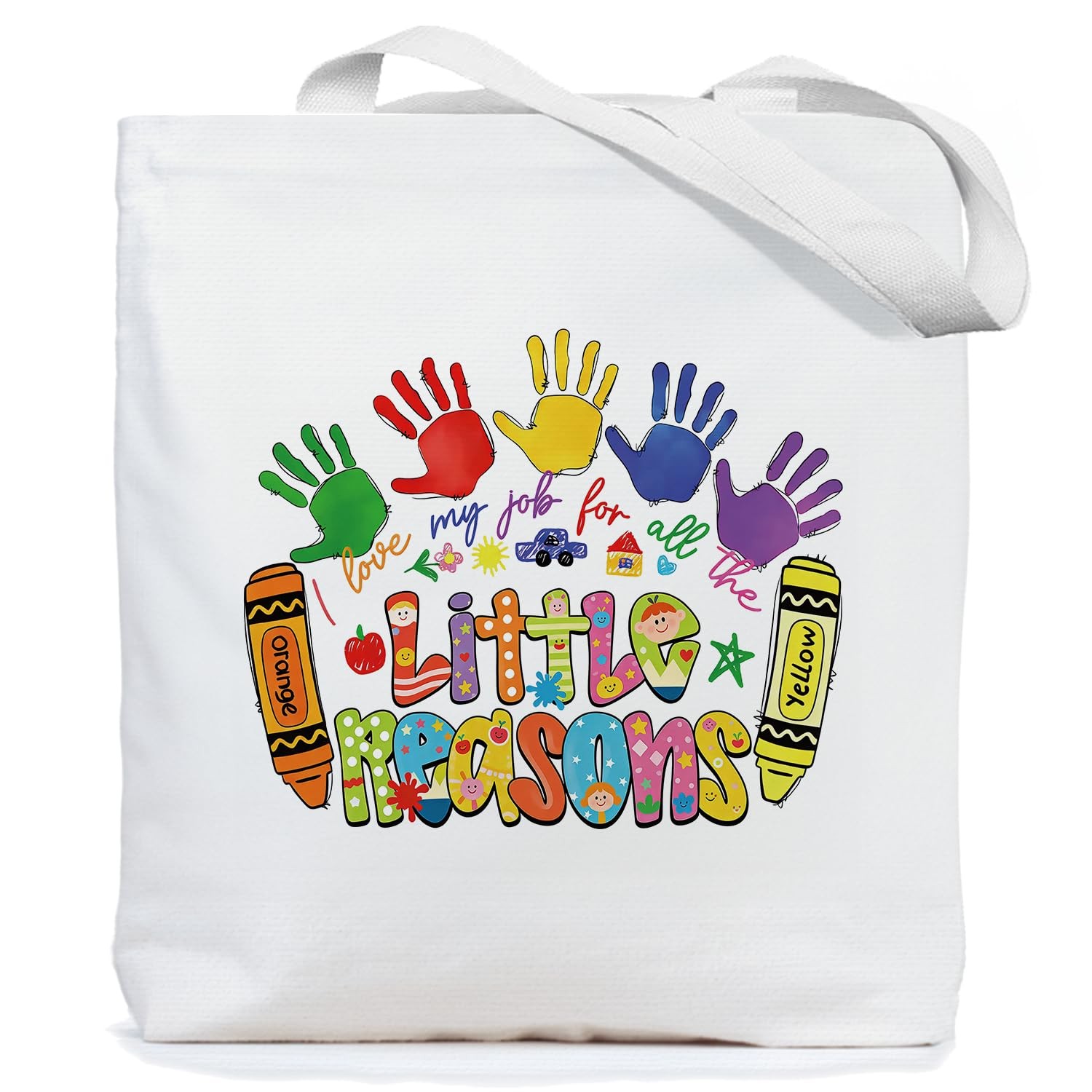 Chicimln Boho Teacher Tote Bag, Preschool Kindergarten Teacher Appreciation G…
