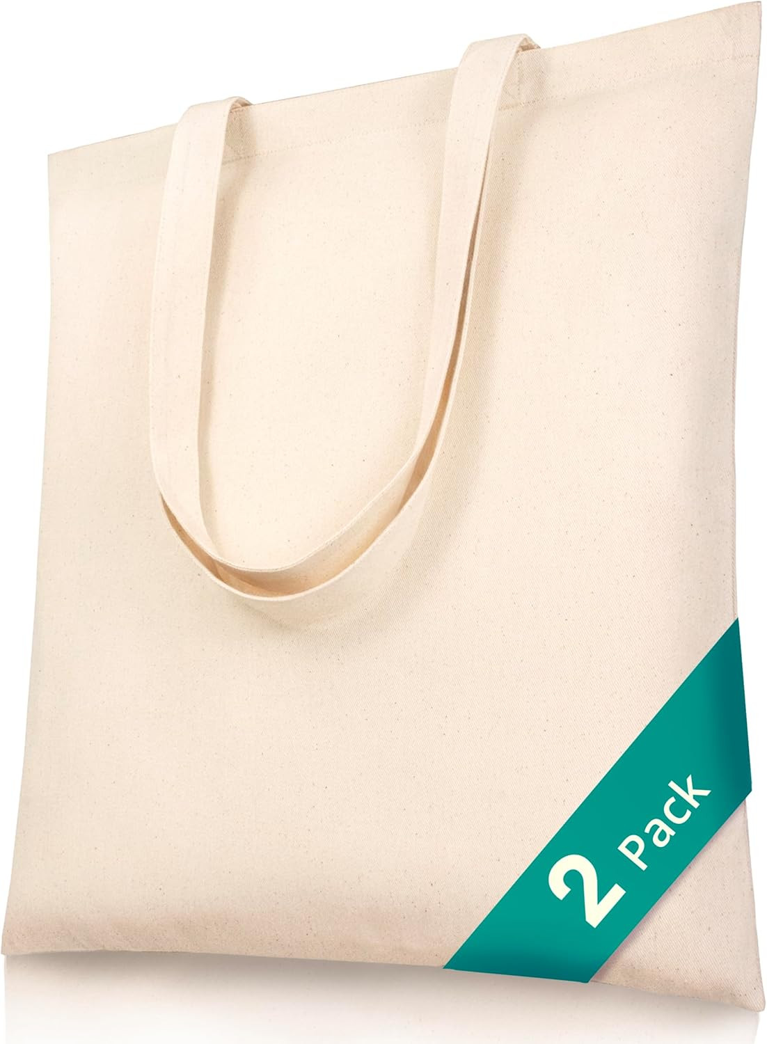 Phicorn Canvas Tote Bags, 15 X 16 in – 100% Cotton Blank Reusable Grocery & Craf