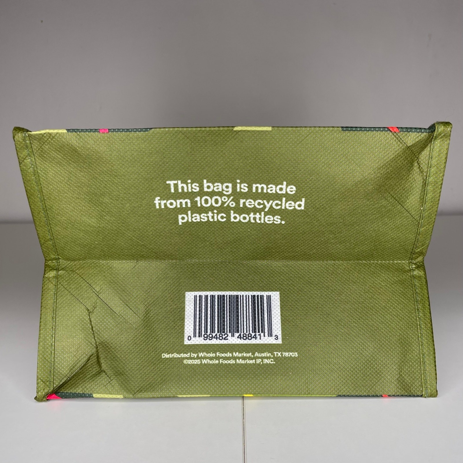 Whole Foods Market Mini Tote Reusable Shopping Bag — Green Garden Leaf Print NEW