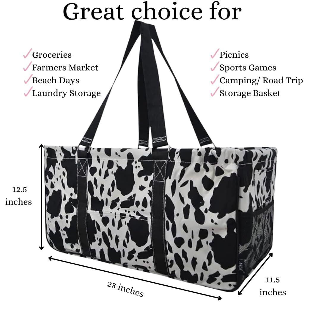 Extra Large Utility Tote Reusable Grocery Bag Oversized Collapsible For Grocerie