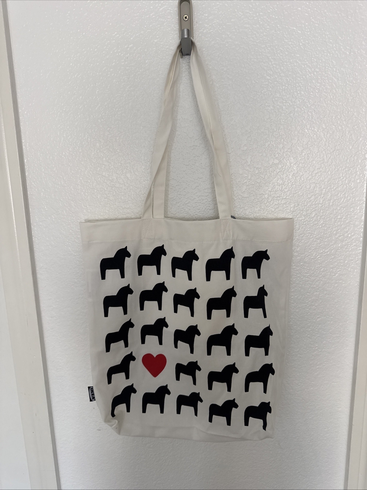 IKEA Hasthage Horse Heart Bag Reusable Cotton Bag & Portable mobile phone stand